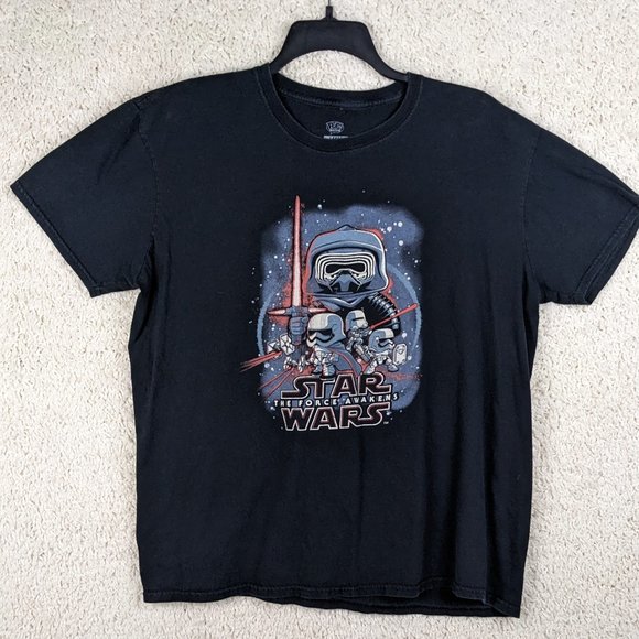 Star Wars* Men's Short Sleeve Crew Neck Straight Hem "FUNKO POP" Tee Shirt~Large - Picture 6 of 6